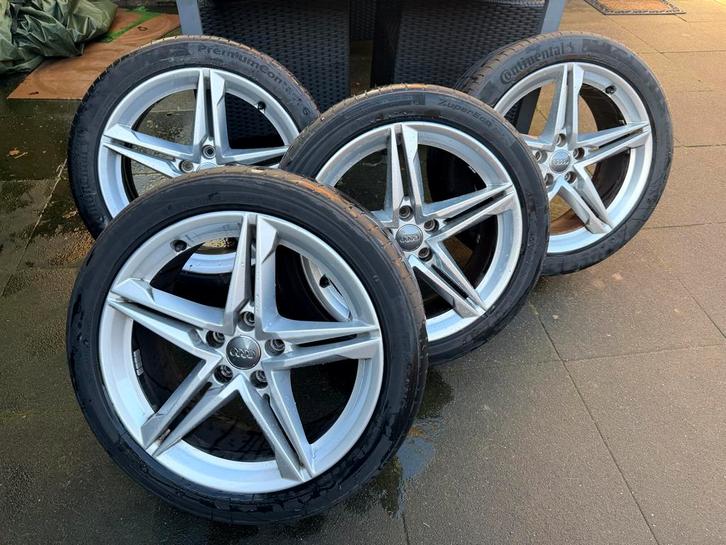 Originele audi velgen met banden 18 inch, Auto-onderdelen, Banden en Velgen, Banden en Velgen, Zomerbanden, 18 inch, 245 mm, Personenwagen