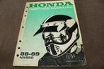 Honda NX650 1988 1989 motorcycle service manual NX 650, Ophalen of Verzenden, Honda