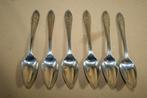 6 Art Deco verzilverde fruitlepels, Ophalen of Verzenden