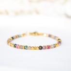 Armband met regenboog toermalijn, Nieuw, Ophalen of Verzenden, Overige kleuren, Met edelsteen