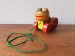 Vintage houten trekspeelgoed Kikker, Kinderen en Baby's, Speelgoed | Houten speelgoed, Ophalen of Verzenden, Overige typen