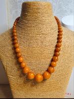 Vintage Bakeliet Ketting, Ophalen of Verzenden, Gebruikt, Bruin, Kunststof