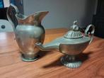 Antieke tinnen olielamp en kan, Antiek en Kunst, Antiek | Tin, Ophalen of Verzenden