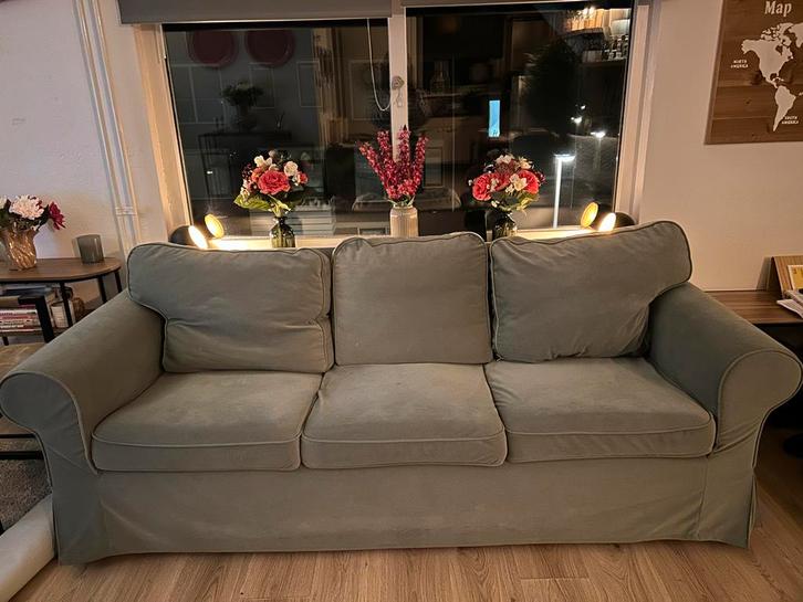 Ikea Ektorp 3-zitsbank; enkel het frame en/of rugkussens!, Huis en Inrichting, Banken | Bankstellen, Gebruikt, Rechte bank, Driepersoons
