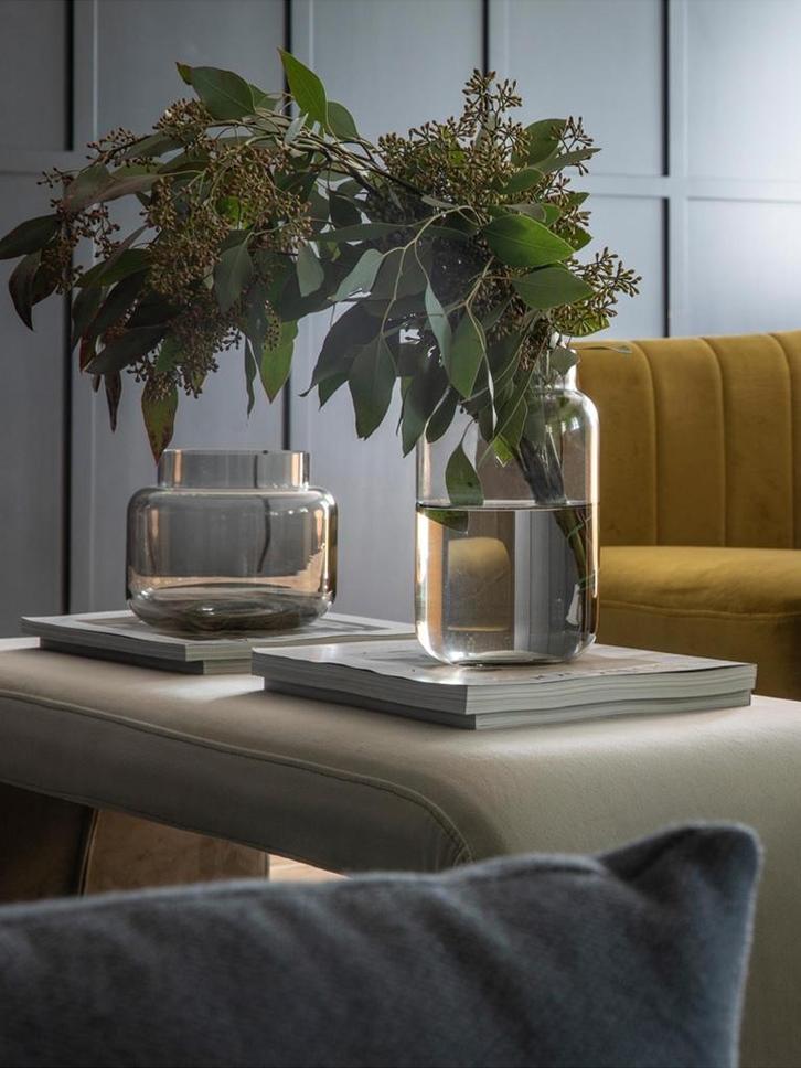 Riverdale prachtige stijlvolle glazen bloemenvaas 26cm, Huis en Inrichting, Woonaccessoires | Vazen, Zo goed als nieuw, Overige kleuren