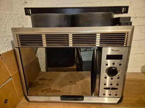 combimagnetron whirlpool met afzuigkap, Witgoed en Apparatuur, Magnetrons, Zo goed als nieuw, Inbouw, Combimagnetron, 45 tot 60 cm