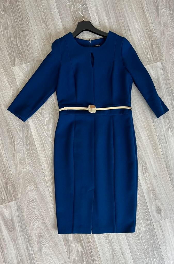 Kobaltblauwe jurk, Kleding | Dames, Jurken, Gedragen, Maat 38/40 (M), Blauw, Knielengte, Ophalen of Verzenden