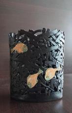 Unieke keramische vaas abstract Art geglazuurde visfiguren, Ophalen of Verzenden, Nieuw, Aardewerk of Porselein, Minder dan 50 cm