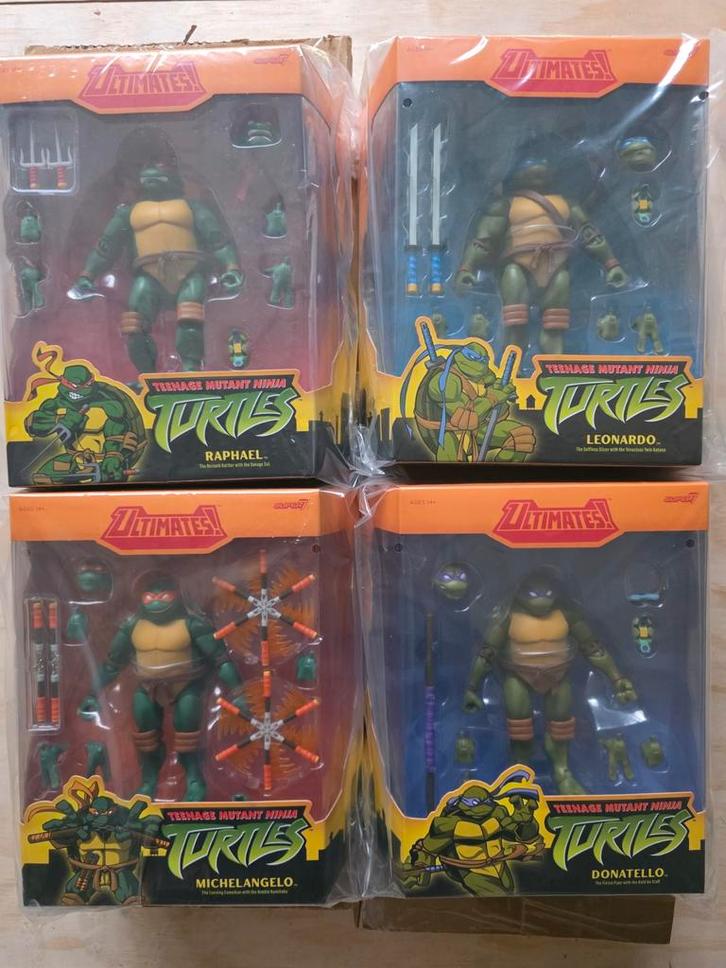 TMNT 2003 Super7 Ultimates - Complete Set!, Kinderen en Baby's, Speelgoed | Actiefiguren, Zo goed als nieuw, Verzenden