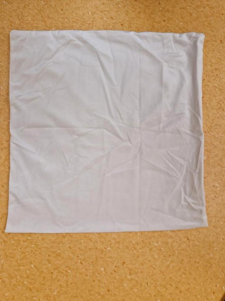 3 stuks effen creme-witte sier kussenhoezen, Huis en Inrichting, Woonaccessoires | Kussens, Nieuw, Wit, Vierkant, Ophalen of Verzenden