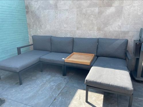 Tuinset Milo zwart antraciet all weather kussens, Tuin en Terras, Tuinsets en Loungesets, Zo goed als nieuw, Aluminium, Ophalen