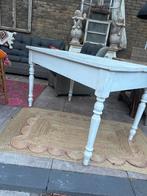 Brocante Witte Eettafel, Huis en Inrichting, Tafels | Eettafels, Ophalen, Gebruikt, 100 tot 150 cm, 150 tot 200 cm