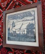 Mooie houtsnede - gesigneerd, Antiek en Kunst, Kunst | Schilderijen | Klassiek, Ophalen of Verzenden