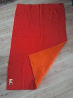 Zaalberg vintage wollen deken rood oranje 100% wol 200x120, Gebruikt, 100 tot 150 cm, Vintage, Ophalen of Verzenden