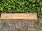 zeer mooie oud houten vintage wandbord, Ophalen, Zo goed als nieuw, Reclamebord