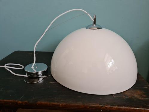 Toplicht hanglamp metaal wit/zilver doorsnee 50cm, Huis en Inrichting, Lampen | Hanglampen, Zo goed als nieuw, Minder dan 50 cm