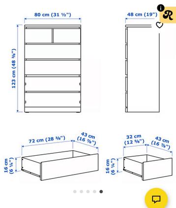 Ikea MALM kast wit 123x80 - afbeelding 4