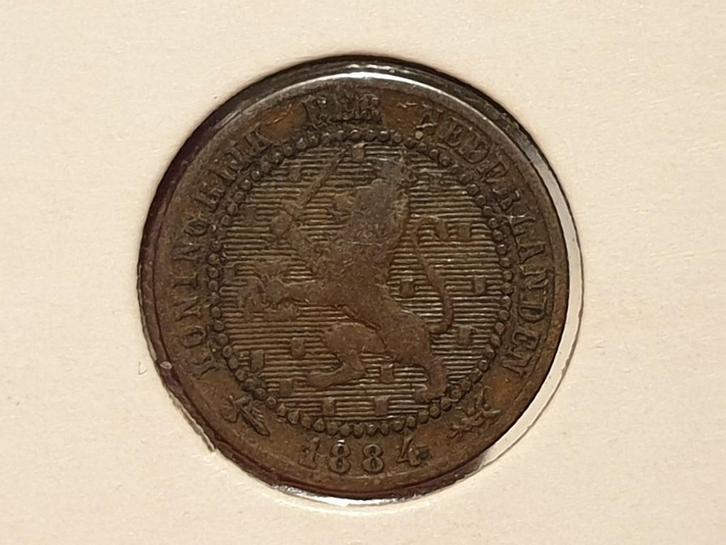 1 cent 1884 nr.2 (04), Postzegels en Munten, Munten | Nederland, 1 cent, Koning Willem III, Ophalen of Verzenden