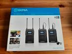 Boya Lavalier Microfoon UHF Duo Draadloos BY-WM8 Pro-K2, Ophalen of Verzenden, Gebruikt, Audio