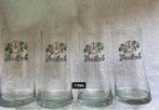 4 Grolsch bierglazen, Ophalen of Verzenden, Zo goed als nieuw, Bierglas