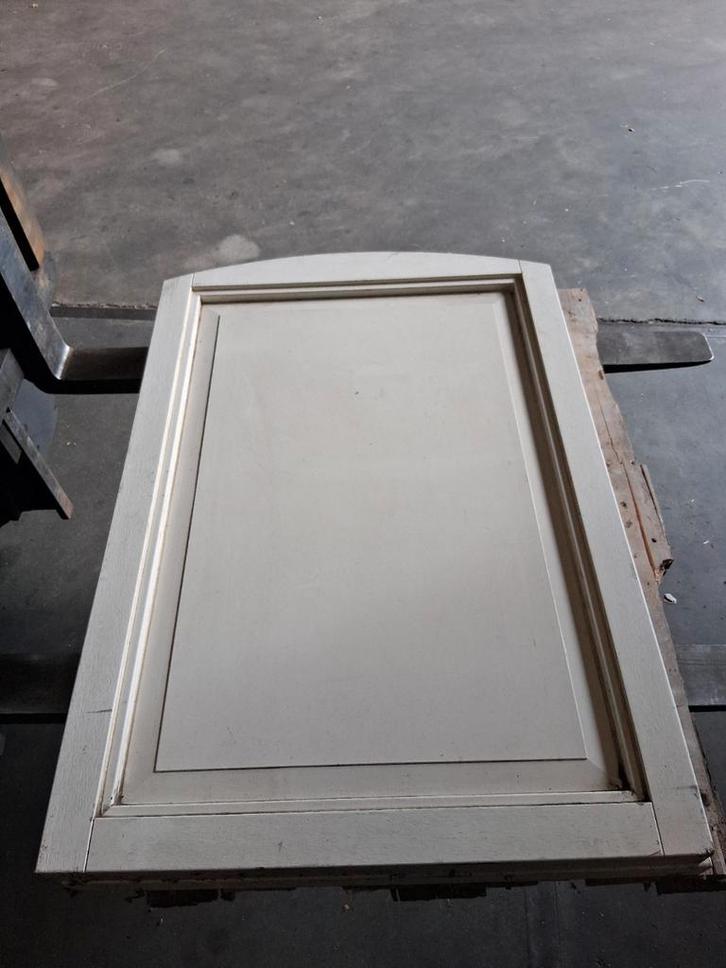 Hardhouten Luiken 82x120 - Wit Gegrond - 2 Stuks, Doe-het-zelf en Verbouw, Deuren en Horren, Zo goed als nieuw, Overige typen