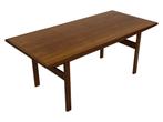 Vintage Scandinavische Salontafel in Teak jaren 70 design, Gebruikt, 100 tot 150 cm, Minder dan 50 cm, Rechthoekig