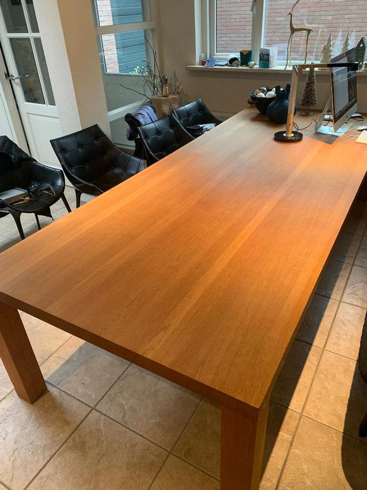 Tafel, Huis en Inrichting, Tafels | Eettafels, Gebruikt, 100 tot 150 cm, 200 cm of meer, Vijf personen of meer, Rechthoekig, Ophalen