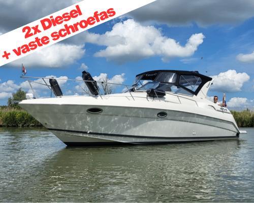 Regal 3260 commodore Diesel met schroefassen, Watersport en Boten, Motorboten en Motorjachten, Gebruikt, Polyester, 9 tot 12 meter