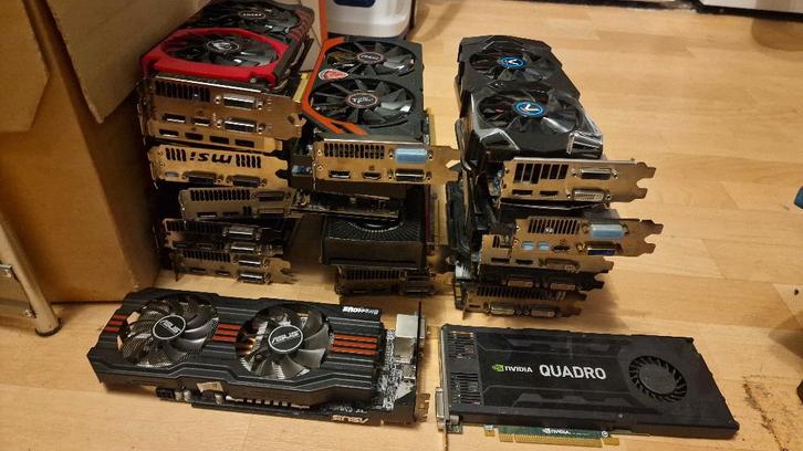 Partij werkende en defecte videokaarten 2gb+ amd / nvidia, Computers en Software, Videokaarten, Gebruikt, Overige typen, GDDR5