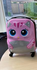 Kinder koffer Roze Kat, Uitschuifbare handgreep, Hard kunststof, Minder dan 50 cm, Ophalen of Verzenden