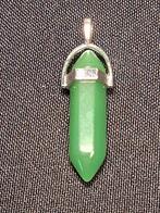 Dubbeleinder hanger jade groen, Sieraden, Tassen en Uiterlijk, Kettinghangers, Ophalen of Verzenden, Nieuw, Groen, Glas of Kristal