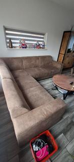 Hoekbank links preston stof taup kleur, Huis en Inrichting, Ophalen, 250 tot 300 cm, Zo goed als nieuw, Stof
