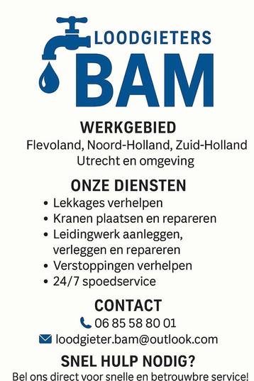 Betrouwbare loodgieter aangeboden  beschikbaar voor biedingen