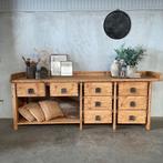 Oude bakkerswerkbank, vintage werkbank, keukeneiland, keuken, Ophalen