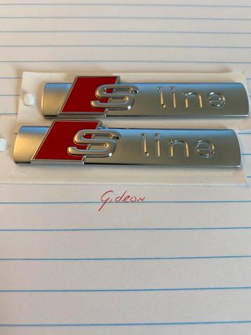 2x originele audi sline logo emblemen gratis levering beschikbaar voor biedingen