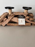 Houten Kaarsenhouder, Huis en Inrichting, Woonaccessoires | Kandelaars en Kaarsen, Bruin, Nieuw, Ophalen of Verzenden, Hout