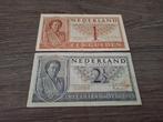 Setje muntbiljetten 1 en 2,5 gulden Juliana, 1949, Postzegels en Munten, Ophalen of Verzenden