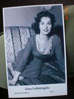 kaart  Gina Lollobrigida 2, Ophalen of Verzenden, 1980 tot heden, Ongelopen, Sterren en Beroemdheden