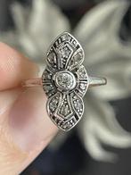 14 karaat gouden art-decoring met diamanten, Sieraden, Tassen en Uiterlijk, Antieke sieraden, Ophalen of Verzenden, Goud, Ring