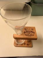 Kwak bierglas met houten houder - gebruikt, Ophalen of Verzenden, Gebruikt, Bierglas