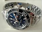 Omega seamaster planet ocean ✅ nieuw staal zwart, Staal, Staal, Polshorloge, Nieuw
