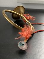 Vintage oude metalen mini trompet jachthoorn kerstdecoratie, Diversen, Kerst, Ophalen