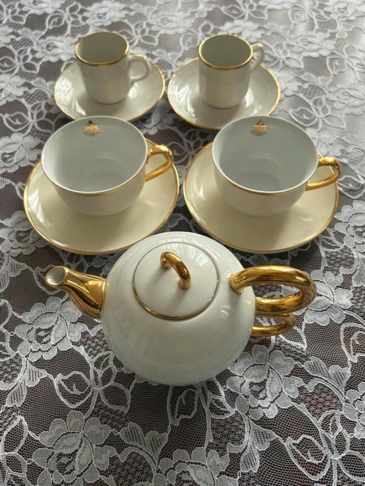 2x koffie, 2x thee & Theepot, Antiek en Kunst, Antiek | Porselein, Ophalen