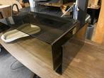 Vintage retro salontafel 120x60 smoke glas nieuw shadow, Ophalen, 100 tot 150 cm, Nieuw, 50 tot 100 cm