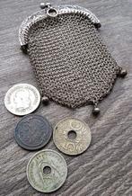 Eind 19 de eeuw Zilveren Maliënkolder Beursje Beurs Tasje, Antiek en Kunst, Ophalen of Verzenden, Zilver