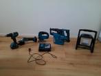 Makita 18 V set combihamer dhr 243 decoupeerzaag slijptol la, Ophalen of Verzenden, Gebruikt, Boormachine