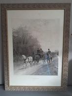 Engelse Jachtprent in Lijst - Landelijke Stijl, Ophalen, Schilderij, Minder dan 50 cm
