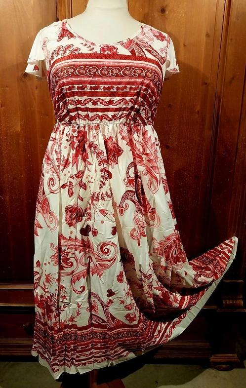 mooie jurk roze rood 48/50, Kleding | Dames, Grote Maten, Jurk, Rood, Ophalen of Verzenden