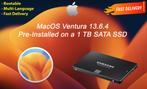 MacOS Ventura 13.6.4 VoorGeïnstalleerde SSD 1 TB macOS OSX, Computers en Software, Besturingssoftware, Nieuw, MacOS, Ophalen of Verzenden