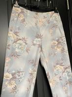 Vanilia rechte broek bloemenprint pastelkleuren maat 36, Blauw, Vanilia, Ophalen of Verzenden, Zo goed als nieuw